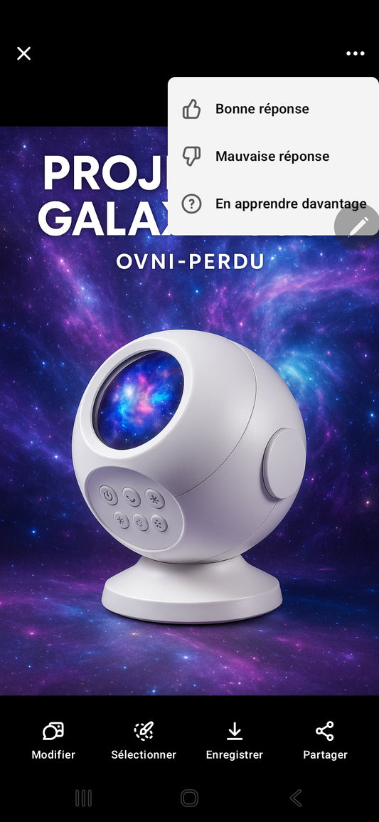 Projecteur Galaxie 360° — OVNI-PERDU | Lampe Cosmos Premium - Ovniperdu Product title - Shop name